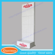 hot sales white color metal clothes display units for shops pegboard